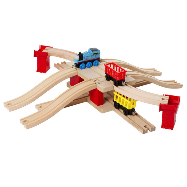 13pcs/set Classic wooden kids toys Thomas and Friends Railway Train Track Europe style Bridge slot combination