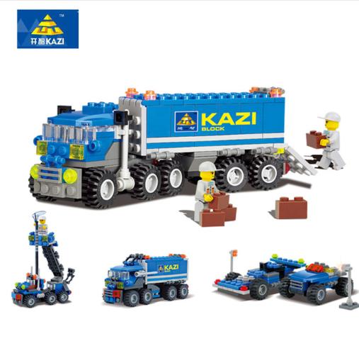 KAZI 6409 163 PCS Kids Blocks Dumper Truck DIY Building Toys Educational Building Blocks Legoings City Playmobil Toys for Children