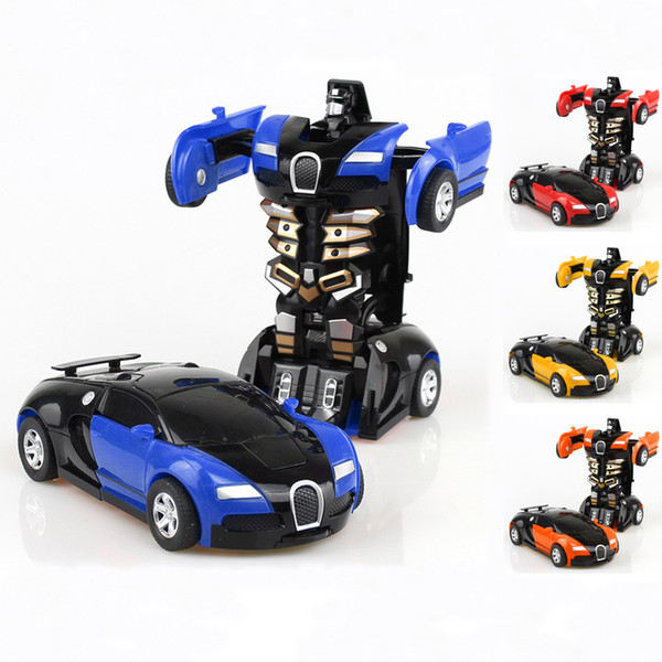 Magic Cartoon Robot Sports Kids Transformation Car Electronic Game Toddler Deformed Toys For Children