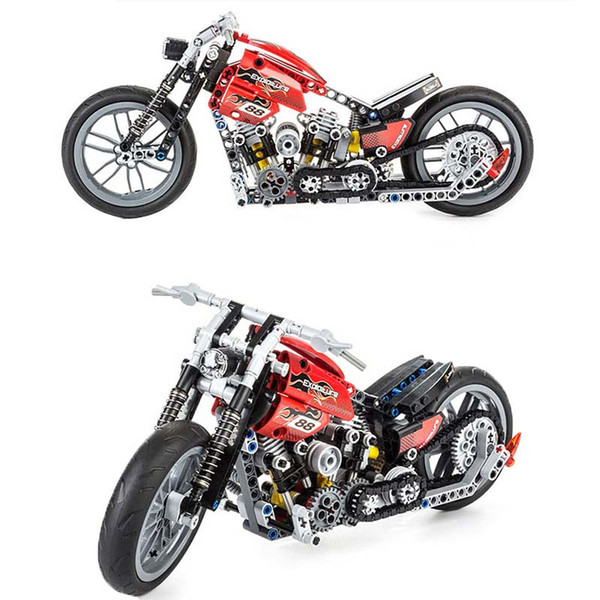 Technic Motorcycle Model Harley heavy motorcycle Cool Vehicle motorcycle Building Block Set Toy For Kids Gifts