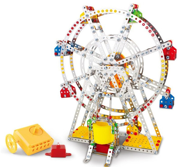 3D Assembly Metal Model Kits Toy Ferris Wheel With Music Box Building Puzzles 954pcs Accessories Construction Play Set