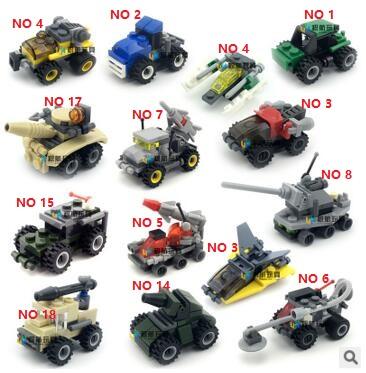 Assemble building block car the small plastic granule car small Vehicle toy kindergarten children's birthday present