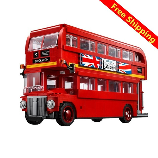 The London Bus Mini Bricks Technic Series Learning Building Blocks Toys For Children Creator Expert vehicle toys 