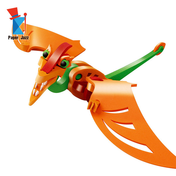 Diy 3d pterosaurs splicing model puzzle children education toys dinosaur splicing model for kids over six years old