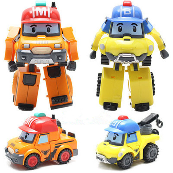 Poli Robocar Bubble toys 4 models South Korea Poli robot transformer Car mark and Porch ABS With box