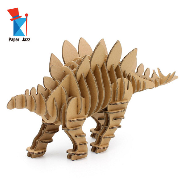 DIY Cardboard Dinosaur model puzzle 3D dinosaur toys puzzle children education animal toys home decoration mode