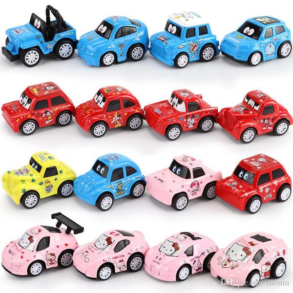 Children toy Cartoon car Q version mini alloy car model set Sliding car model decoration Christmas birthday gift wholesale