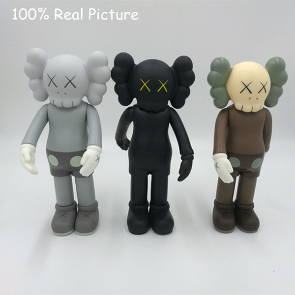 2017 New 4pcs Kaws Original Fake Action Figure Collection Doll Christmas Gifts Birthdays Toys Gloomy-Bear MoMo Bear POPOBE Qee Bearbrick