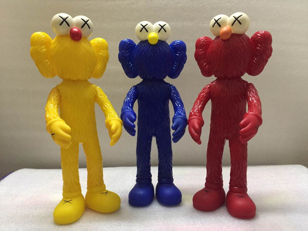 Demishop New Kaws Thailand Bangkok Exhibition Sesame Street Kaws BFF PVC Action Figure Doll Toy Collections