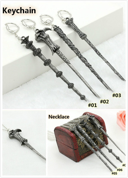 Explosion Models Exotic Style New Harry Potter Hermione Dumbledore Alloy Magic Wand Men's Necklace Keychain Geometry Multicolor Optional