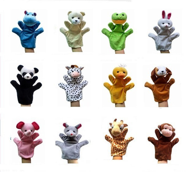 Big Animal hand Glove Puppet Hand Dolls Plush Toy Baby Child Zoo Farm Animal Hand Glove Puppet Finger Sack Plush Toy