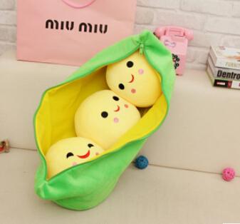 3 Peas in a Pod Plush Toy Stuffed Animal Soft Doll Bean Bag