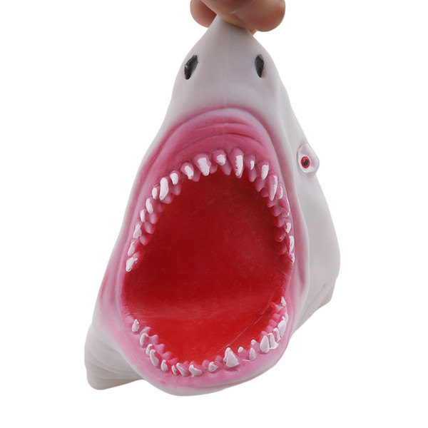 Shark Hand Puppet Gloves Soft Vinyl Animal Head Figure Vividly Kids Toy Model Gifts