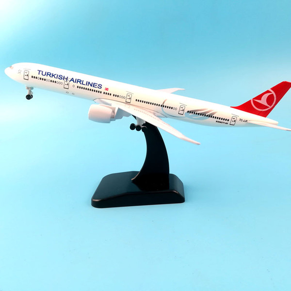 Aliexpress 11.11 Hot sale 20CM TURKISH AIRLINES Boeing 777 Airplane model Plane model 16CM Aircraft model Toy plane gift