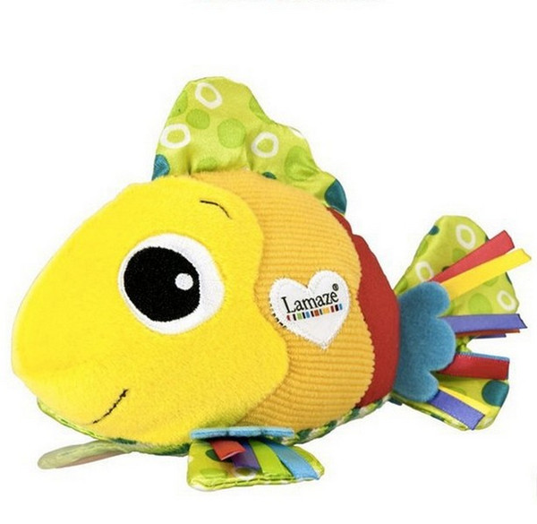 Lamaze Feel Me Fish cute clownfish massage particle ring paper cloth toys