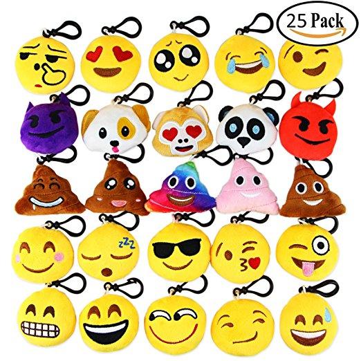 Dreampark Emoji Keychain 6cm Mini Cute Plush Pillows, Key Chain Decorations, Kids Party Supplies Favors Free Shipping