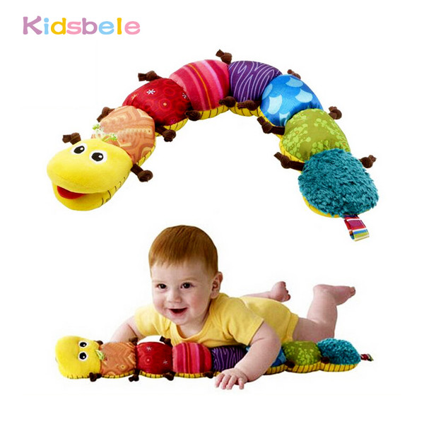 Baby Toys Musical Stuff Caterpillar With Ring Bell Cute Cartoon Animal Plush Doll Early Learning Educational Kids Toys