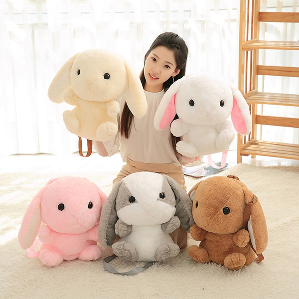 45cm*30cm Kawaii Rabbit Plush Backpack Stuffed Toys for Kids Plush Backpack Children School Bag Birthday Gifts for Kids Girls