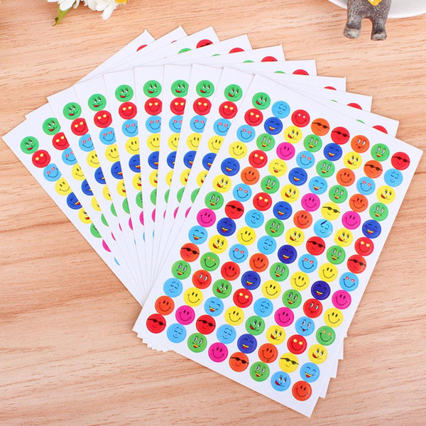 10pcs/Pack Kids Children Smile Face Reward Stickers Colorful Toy Stickers School Teacher Merit Praise Class Sticky Paper Label