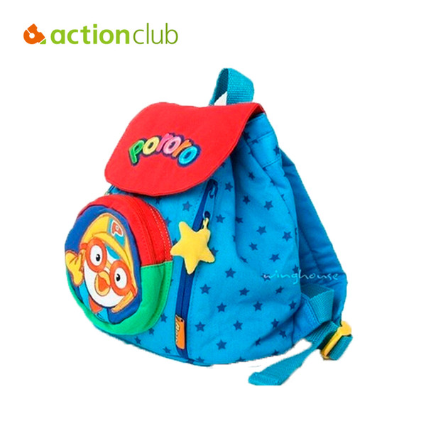 Wholesale-Korean Backpack Penguin Pororo Bag Plush Backpack Bags Small School Child Cartoon Backpack For Girls Plush Toys HT2114