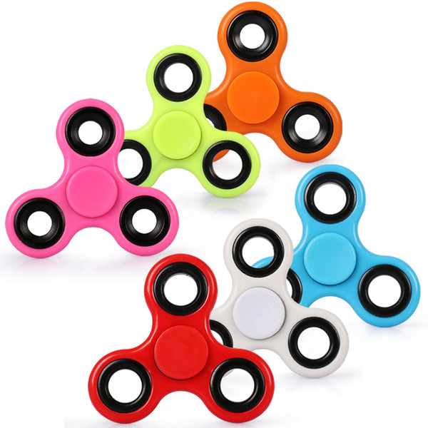 2017 New Fidget Spinner ABS Matte Tri-Spinner EDC Hand Spinner For Autism and ADHD 2 Min Rotate Time Stress Spinners Toys