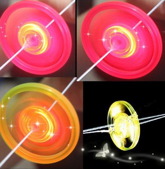 Hand Pull Luminous Flashing Rope Flywheel Toy Led Light Up Toys Novelty For Children's Birthday Funny Gift