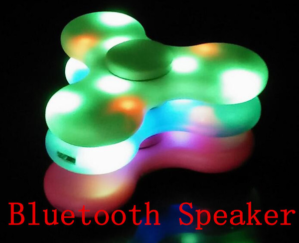 unique Stylish Bluetooth Audio Hand Spinner LED Light Finger Fidget Spinners wireless bluetooth speaker fidget finger toys