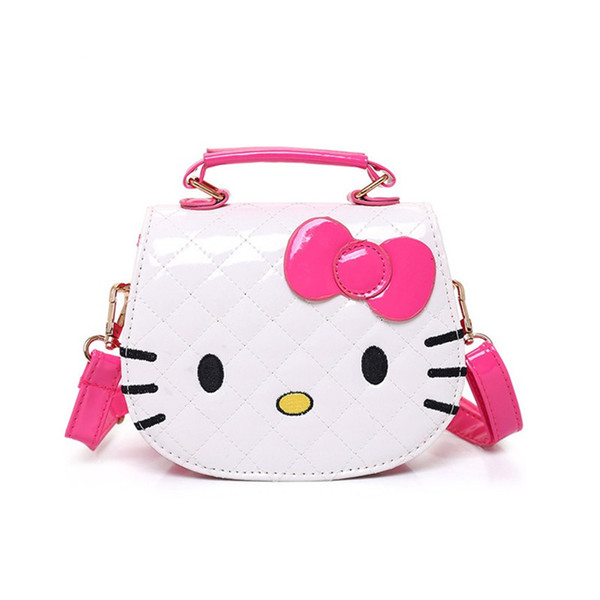 Cartoon cute fashion girl handbag toy child shoulder back oblique PU bag hello kitty