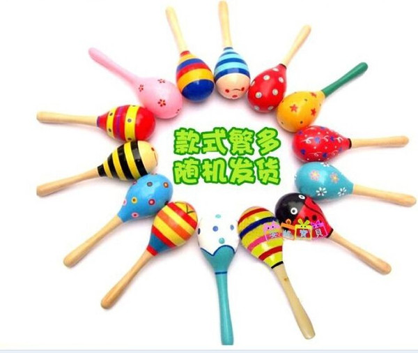 Hot Sale Baby Wooden Toy Rattle Baby cute Rattle toys Orff musical instruments Educational Toys