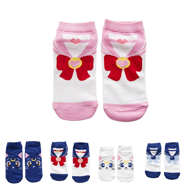 30Pairs Cute Fashion Girls Womens Cotton Socks Anime Sailor Moon Ankle Cosplay Casual Dress Socks AIJILE