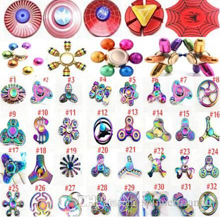 NEWEST FIDGET metal Hand Fidget Spinner Rainbow metal Hand Spinner Hexagon Fashion EDC kids Toys Professional and ADHD