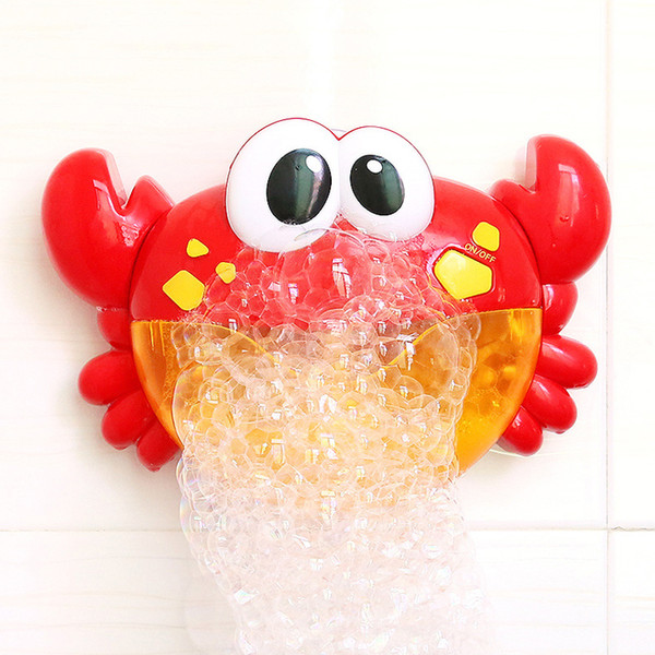 Baby Bath Toys For Children Funny Bathtub Soap Crab Automatic Bubble Maker Toy Musical Red Blower Kids Toys