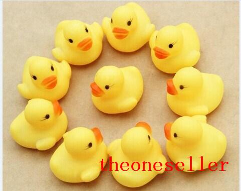 Baby Bath Water Toy toys Sounds Yellow Rubber Ducks Kids Bathe Children Swiming Beach Gifts 4000pcs