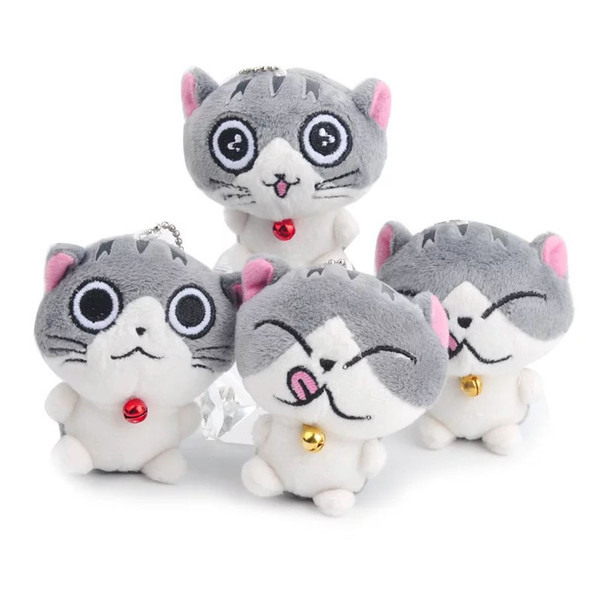 Wholesale Cat Meow Collection Cheese cat Plush toys cartoon cat Stuffed Animals 8cm/3 inches for children Christmas gift home dec key chain