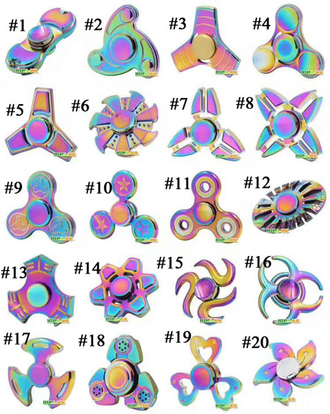 2017 New colorful fingertips gyro rainbow screw new decompression toys gyro leisure fingertips gyro