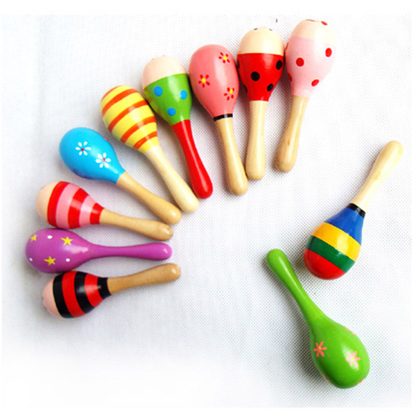 Baby Wooden Toy Rattle Baby Cute Rattle Toys Orff Musical Instruments Educational Toys 0601862