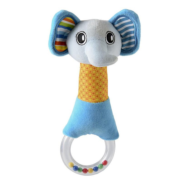 Baby Animal Stuffed Plush Rattles Doll Hand Bells Educational Musical Kids Toys