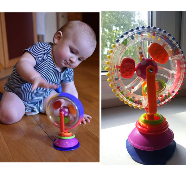 Baby Toy Three -Color Model Rotating Windmill Noria Stroller Dining Chair With Suction Cups Educational Toys For Babies