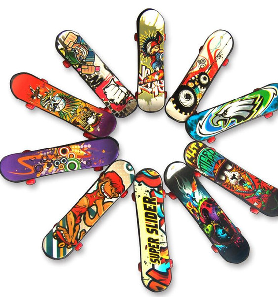 Child Finger Skateboard Mini Variety Pattern Puzzle Toy Kill Time Fashion For Teenagers Plastic Material Factory Direct Sale