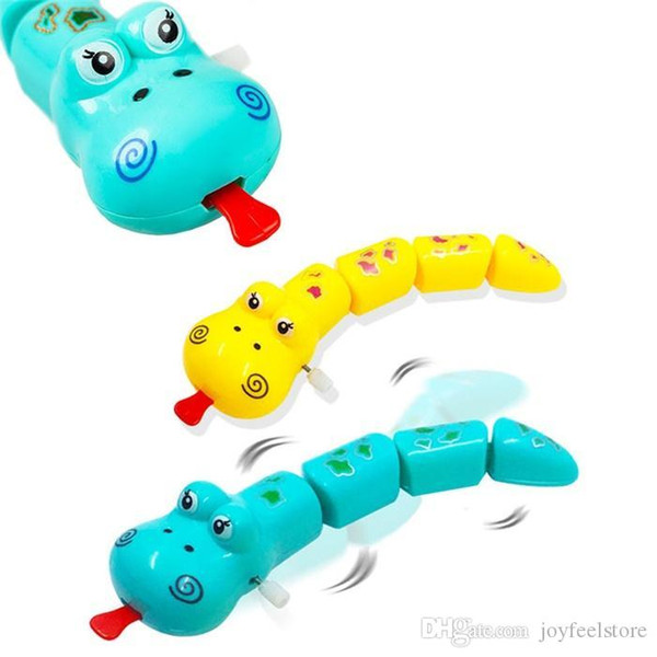 Children Funny Plastic Wind Up Snake Toys Clockwork Cartoon Animals Spit Tongue Swing Dancing Cute Removable Snakes For Gift