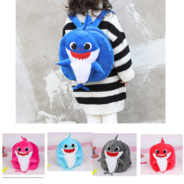 2019 new 3D Cartoon Baby Shark Plush Backpack for Children Cute Plush School Bag for Girls Boys Animal Backpack Mini Cartoon Preschool Bag