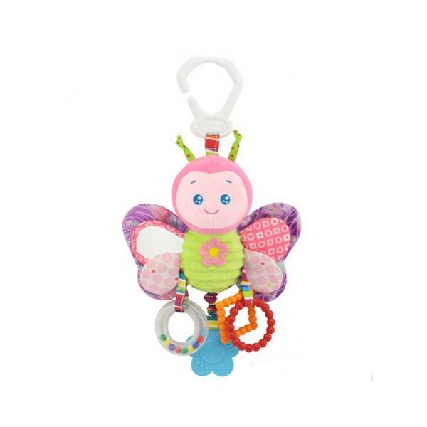 New released Cute butterfly rabbit duck bird baby kids stroller bed around hanging bell rattle activity soft toy outer baby plush toy