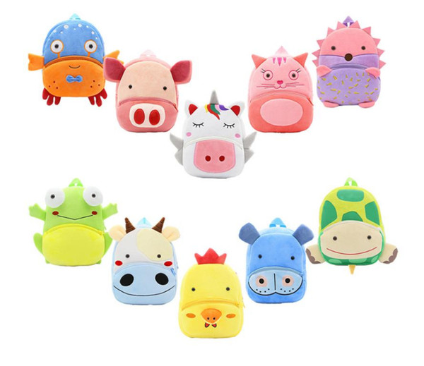 Kids Plush Animals Shoulders Backpacks 30 pattern Children Zoo 3D School Bags Kindergarten Baby mochila Infant Package Birthday Xmas Gift