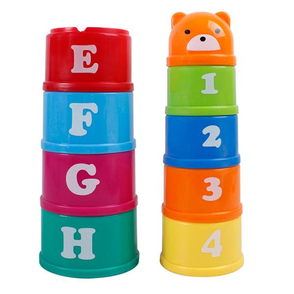 Children's Interesting Upon Layer Cup Early Learning Educational Baby Stacked Layers Develop Intelligence Hands And Feet Coordination