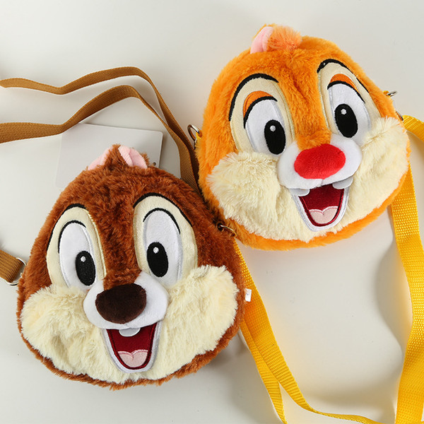 Squirrel Chipmunk Brothers Chichi and Titi plush side Backpacks 17*16CM WJ01