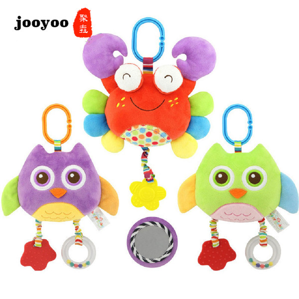 Kid Gift Birth Mobile Musical Rattle Baby Childhood Ring Animal Early Teether Education Color Toy jooyoo