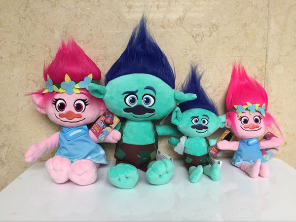 New Arrival Movies Cartoon Trolls Plush Toy Poppy Branch Dream Works Stuffed Cartoon Dolls The Good Luck Trolls Christmas Gifts Free EMS