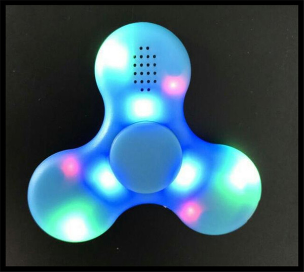 Newest bluetooth fidget spinner Led digital light Wireless bluetooth speaker wind hand crazy fidget spinner spin target toys