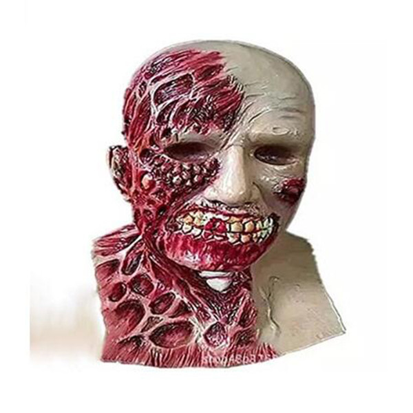 2017 New Horror Halloween Biochemical Crisis Cosplay Latex Costume Bloody Zombie Mask Melting Full Face Walking Dead Scary Party Masks Funny