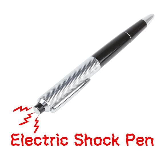 Electric Shock Pen Promotional Fancy Ball Point Pen Shocking Electric Shock Toy Gift Kids Children Joke Prank Trick Fun Toy